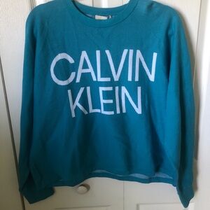 Calvin Klein Jeans Turquoise Knit Top